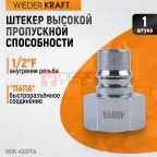  WDK-400PFA Штуцер быстроразъемного соединения высокой пропускной способности, с внутренней резьбой F мни (1)
