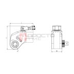  GARWIN INDUSTRIAL 540512-1 Гайковёрт гидравлический с приводным квадратом и аксиальным реакционным упором 3/4”; 179-1788 Нм мни (1)