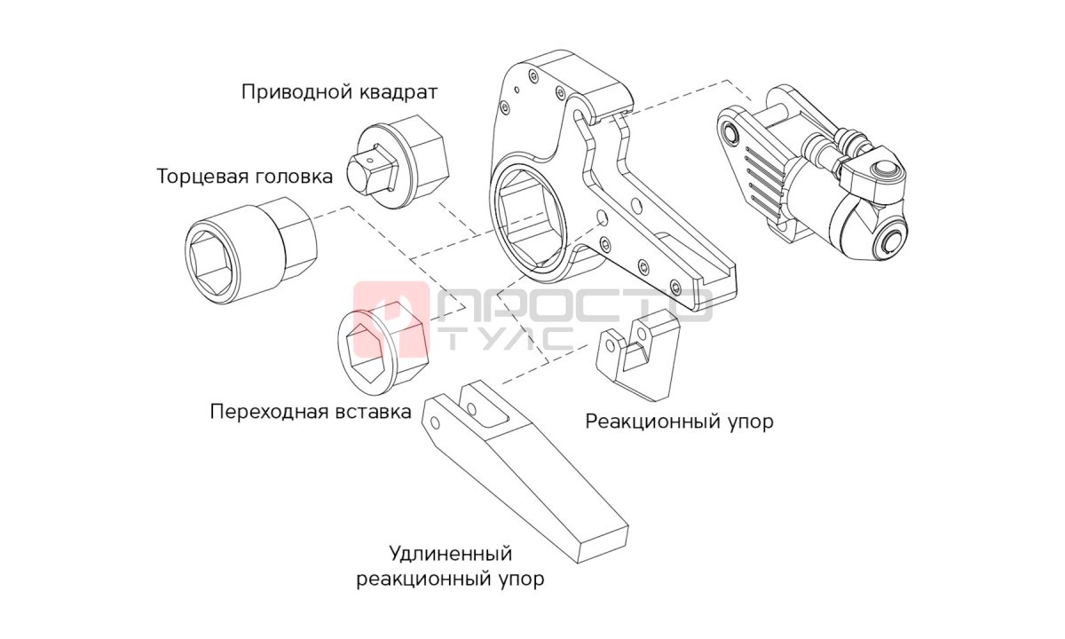  GARWIN INDUSTRIAL 541011-60-S145 Гайковёрт гидравлический кассетный; 145 мм; 8415-84150 Нм (1)