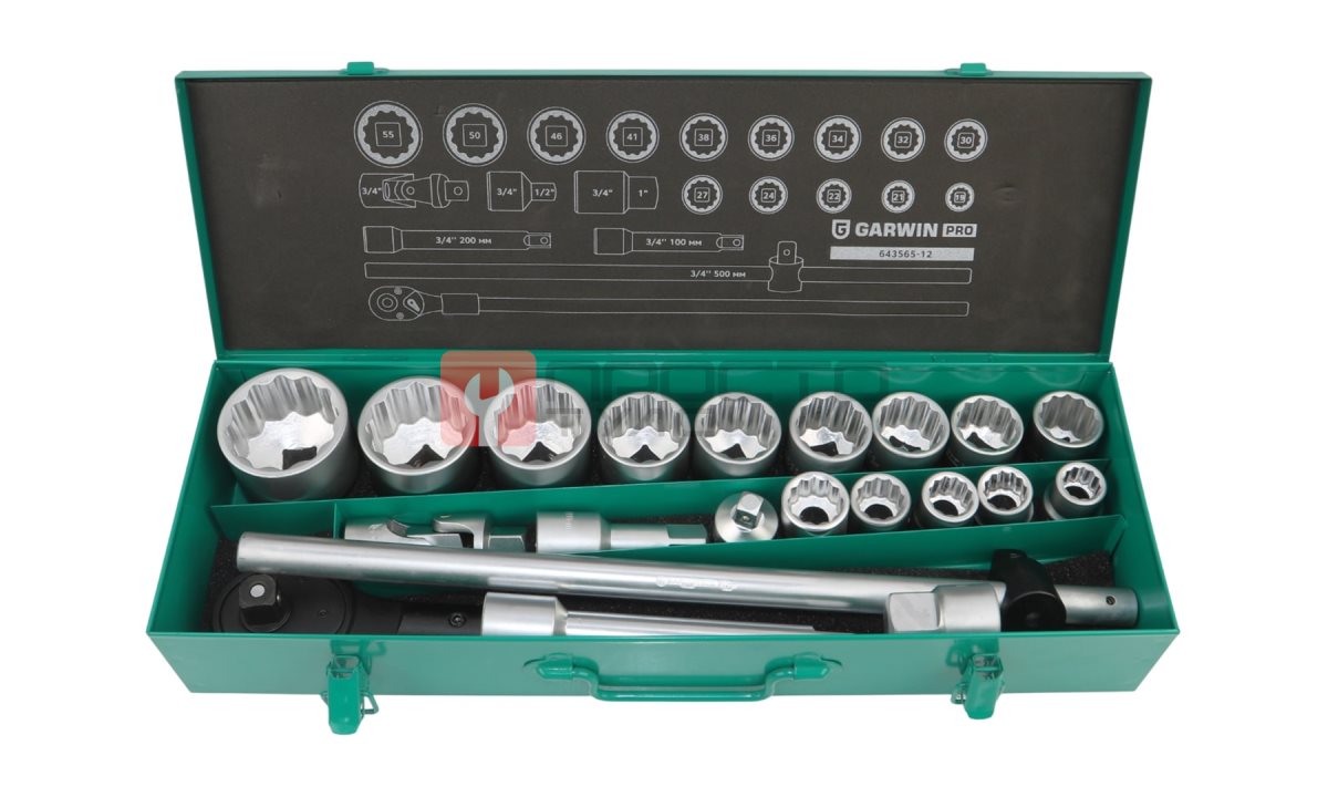  GARWIN PRO 643565-12 Набор торцевых головок 3/4
