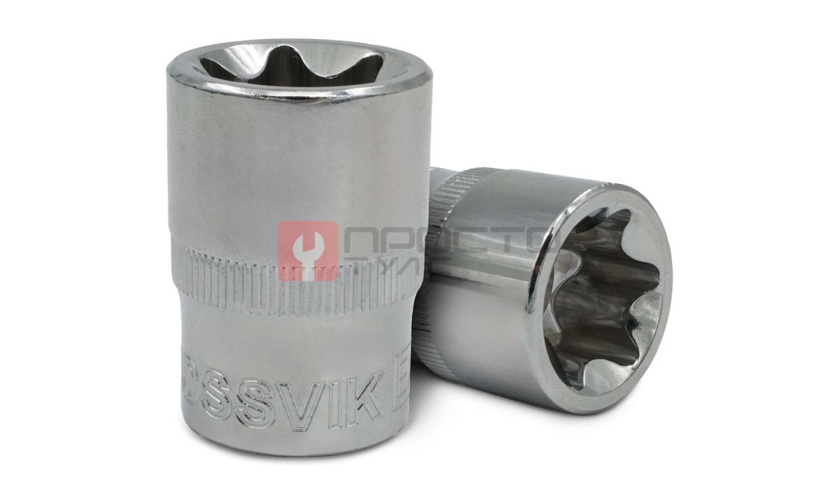  Набор головок на держателе ROSSVIK SST1024, 1/2