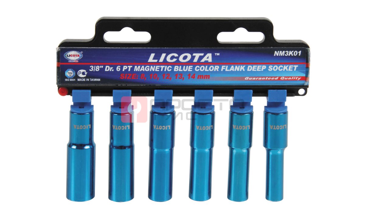  Licota NM3K01 Набор головок торцевых глубоких магнитных 3/8