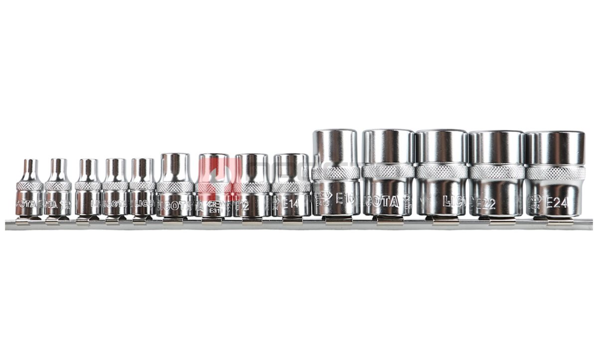  Licota TBS-11005 Набор головок Е-профиль Е4-Е24 1/4