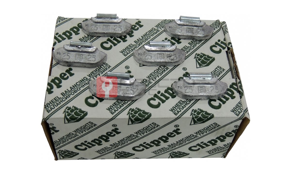  CLIPPER ГРУЗИК 0225 балансировочный для стального диска 25гр. (набор 100шт.) (0)