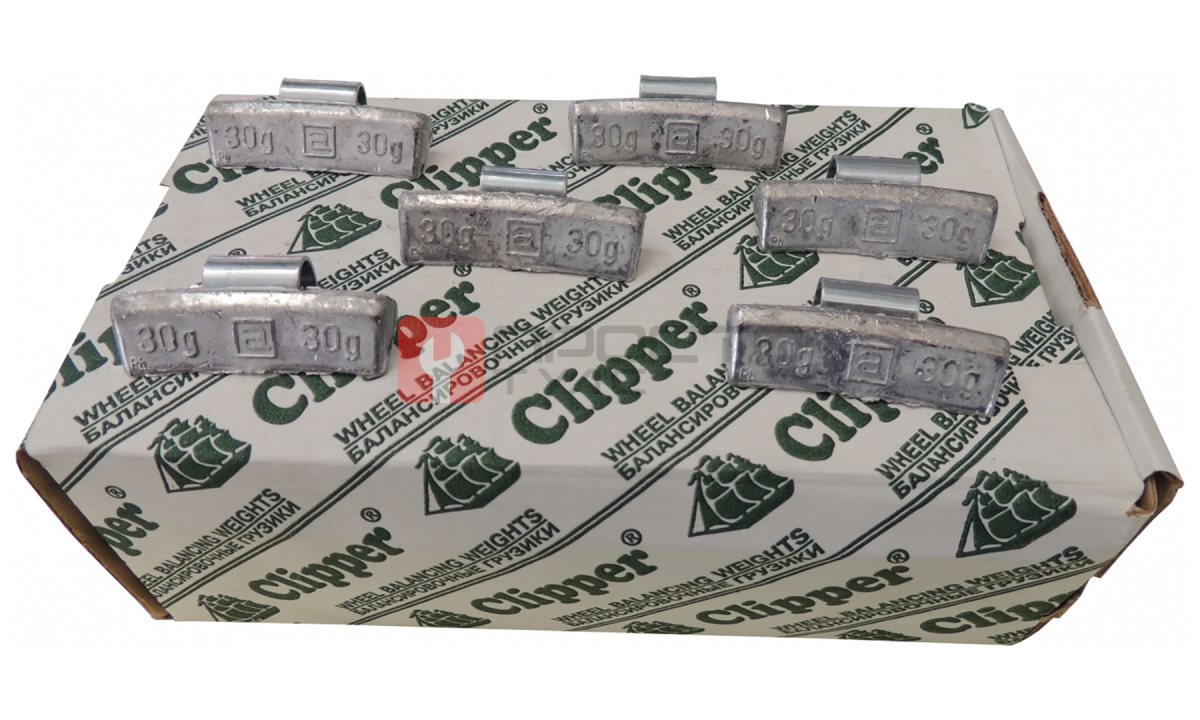  CLIPPER ГРУЗИК 0330 балансировочный для литого диска 30гр. (набор 100шт.) (0)