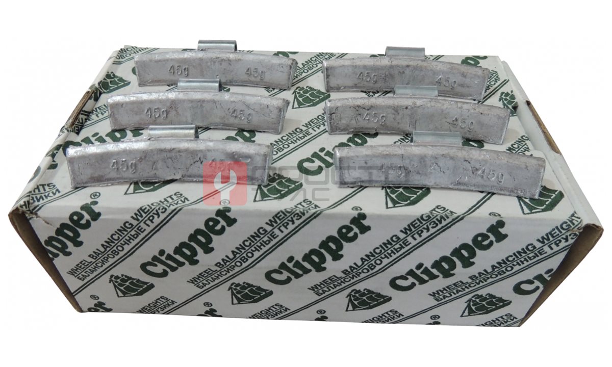  CLIPPER ГРУЗИК 0345 балансировочный для литого диска 45гр. (набор 50шт.) (0)