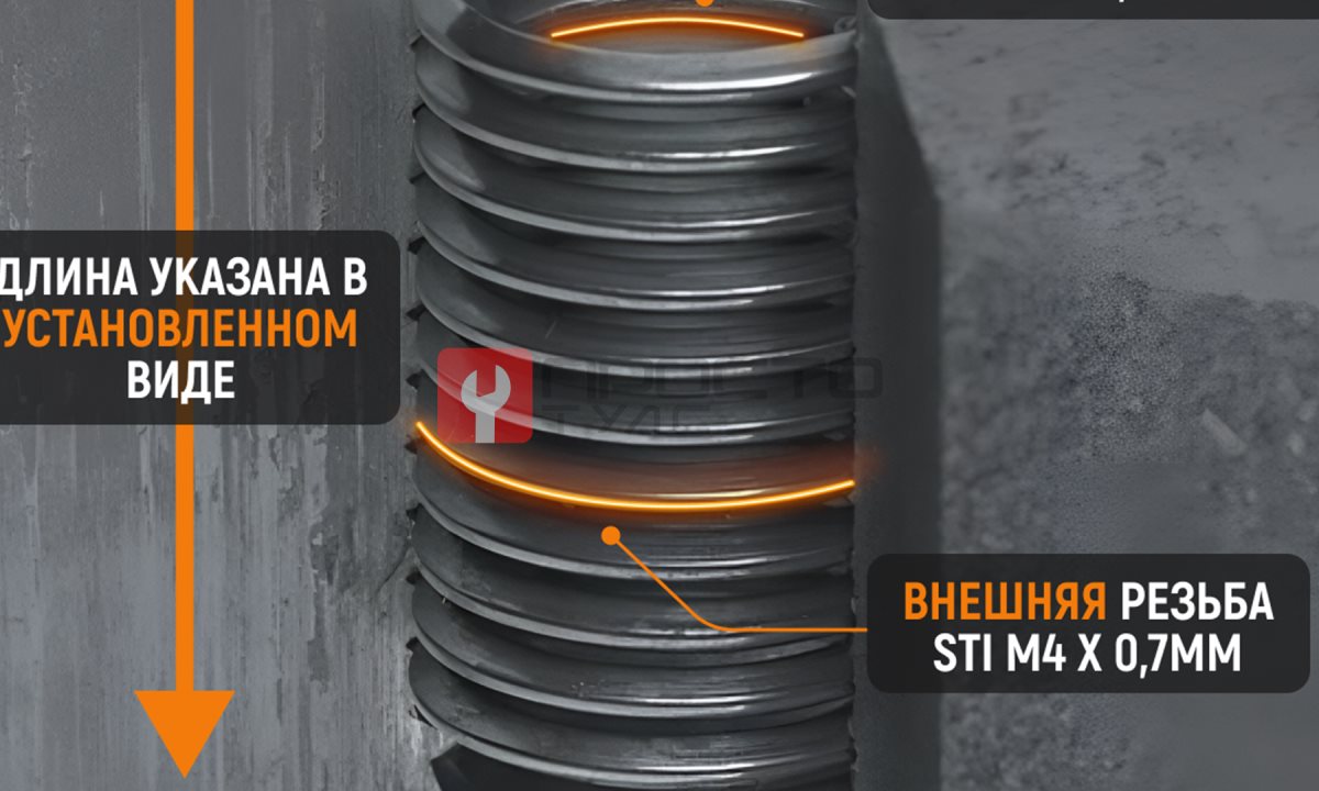  WDK-ST0407 Набор для восстановления резьбы M4x0.7, 16 предметов (0)