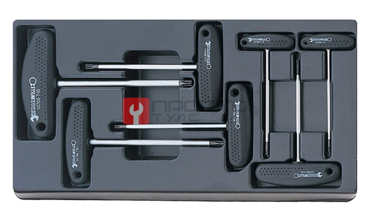  Набор отверток TORX® с Т-образной рукояткой 7 шт., STAHLWILLE, 96838129, ES 10769B/7 (0)