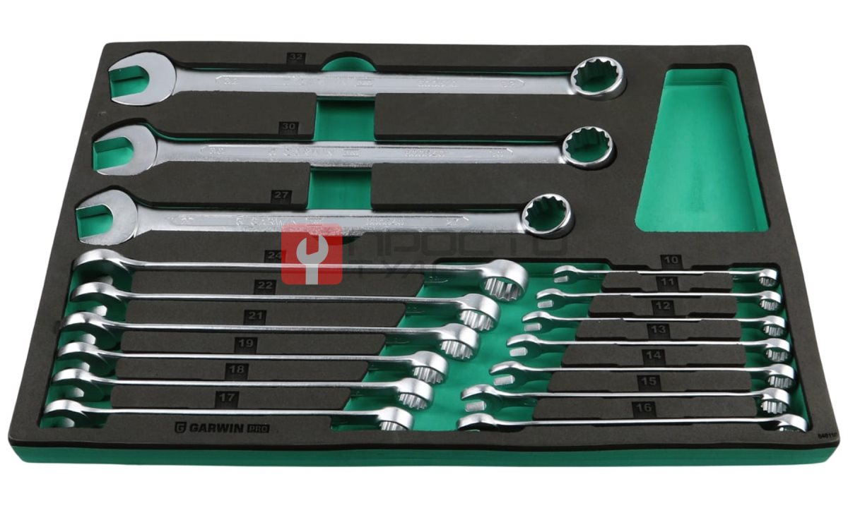  GARWIN PRO 646110 Набор ключей комбинированных удлиненных 16 пр. 10-32 мм в ложементе EVA (0)