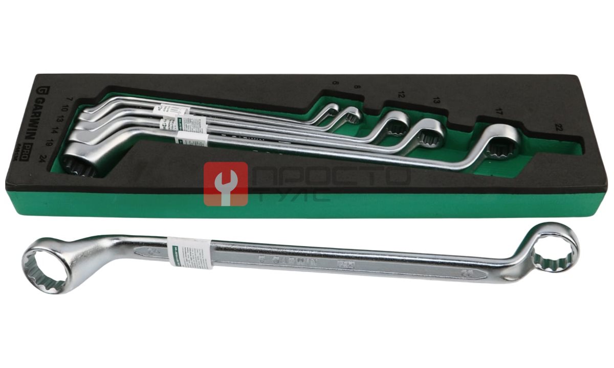  GARWIN PRO 646135 Набор ключей накидных 6 пр. 6-24 мм в ложементе EVA (0)