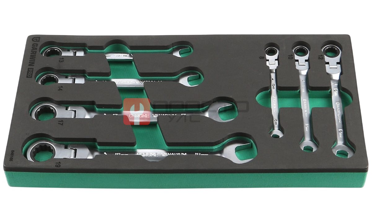  GARWIN PRO 646165 Набор ключей комбинированных трещоточных с шарниром 7 пр. в ложементе EVA (0)