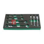  GARWIN PRO 646165 Набор ключей комбинированных трещоточных с шарниром 7 пр. в ложементе EVA мни (0)
