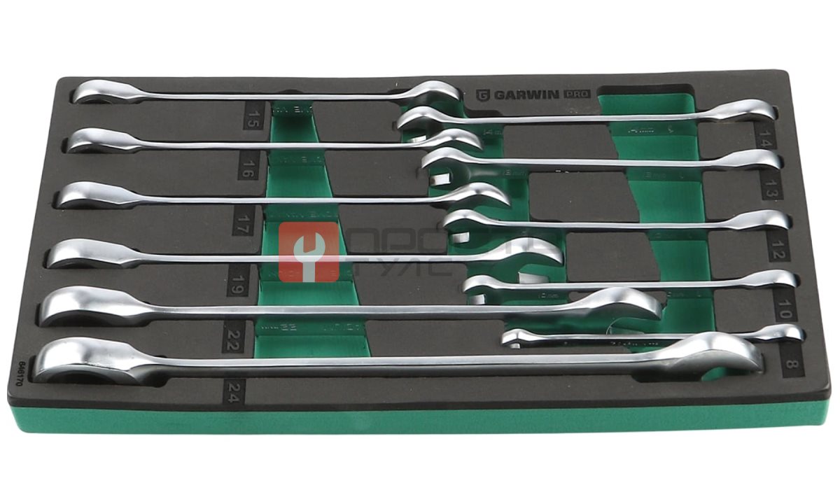  GARWIN PRO 646170 Набор ключей комбинированных трещоточных 8-24 мм, 11 пр. в ложементе EVA (1)