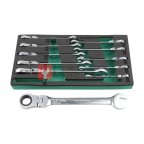  GARWIN PRO 646175 Набор ключей комбинированных трещоточных с шарниром 8-24 мм, 11 пр. в ложементе EVA мни (0)