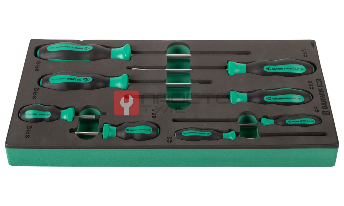  GARWIN PRO 646255 Набор отверток стандартных 8 пр. в ложементе EVA (0)