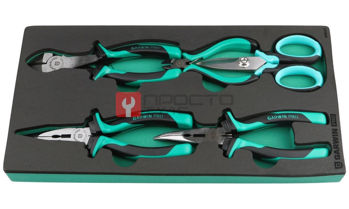  GARWIN PRO 646315 Набор шарнирно-губцевого инструмента 5 пр. в ложементе EVA (0)