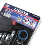  Licota ACK-384019 Набор ключей комбинированных трещоточных гибких 7 пр. 8- 19 мм, в ложементе (3)