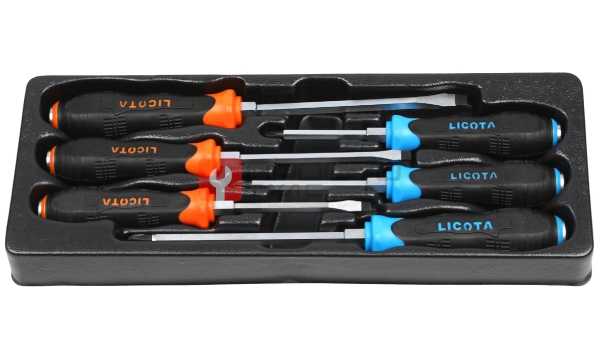  Licota ACK-384107 Набор отверток с цельнометаллическим жалом, 6 пр., в ложементе (0)