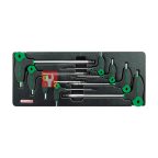  Набор шестигранных отверток с L-образной ручкой 2-10 мм с шаром 8 предметов в ложементе TOPTUL мни (0)