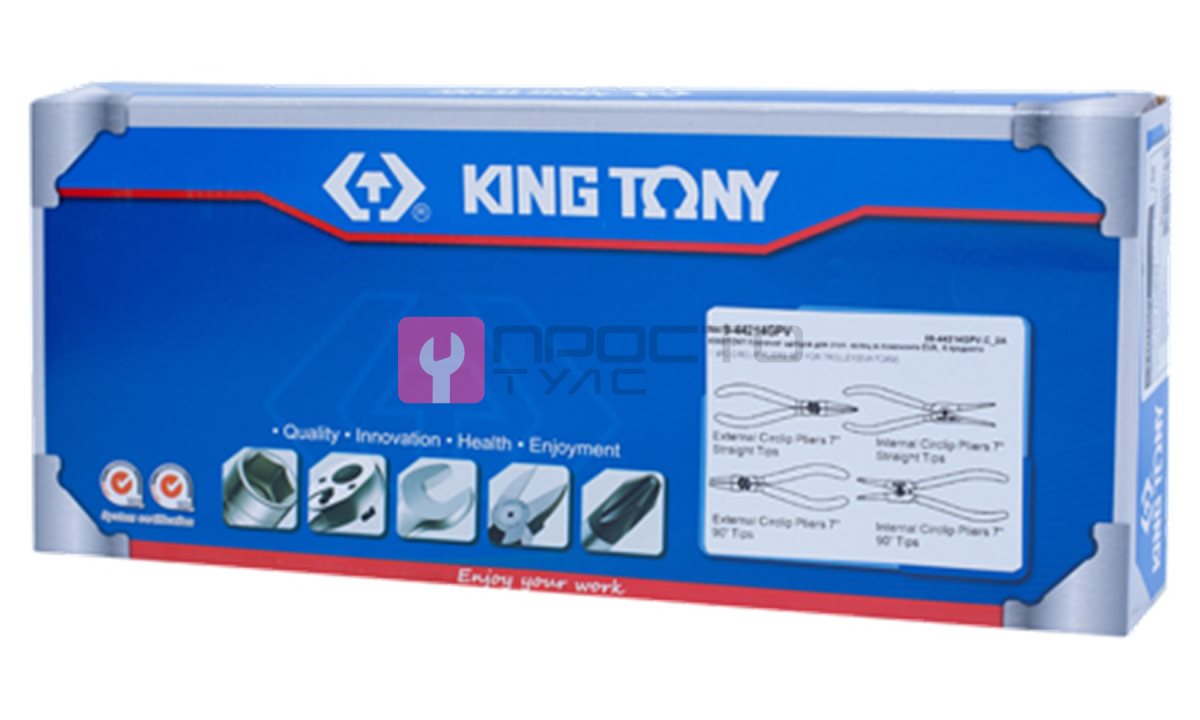  KINGTONY ИНСТРУМЕНТ В ЛОЖЕМЕНТЕ EVA ЩИПЦОВ КОМПЛЕКТ для стоп.колец, 4 предмета (1)