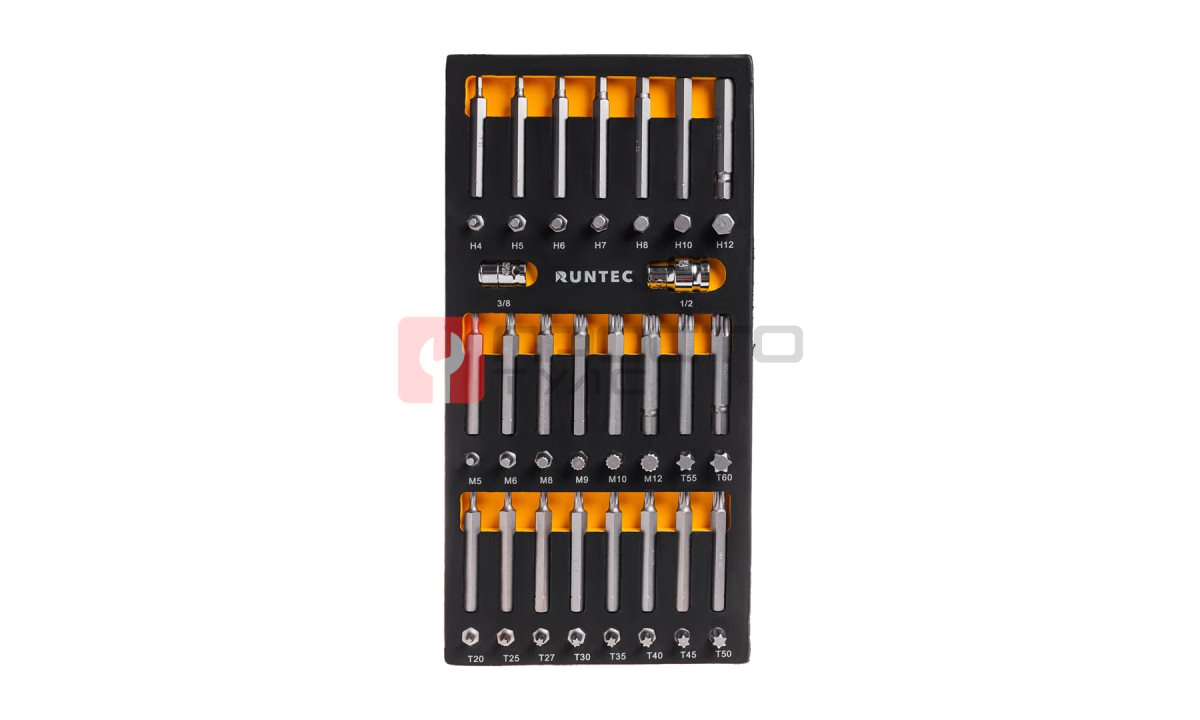  RUNTEC RT-H10B1E48F Набор бит RUNTEC S2, 10 мм TORX, SPLINE, HEX в ложементе EVA, 48 предметов (0)