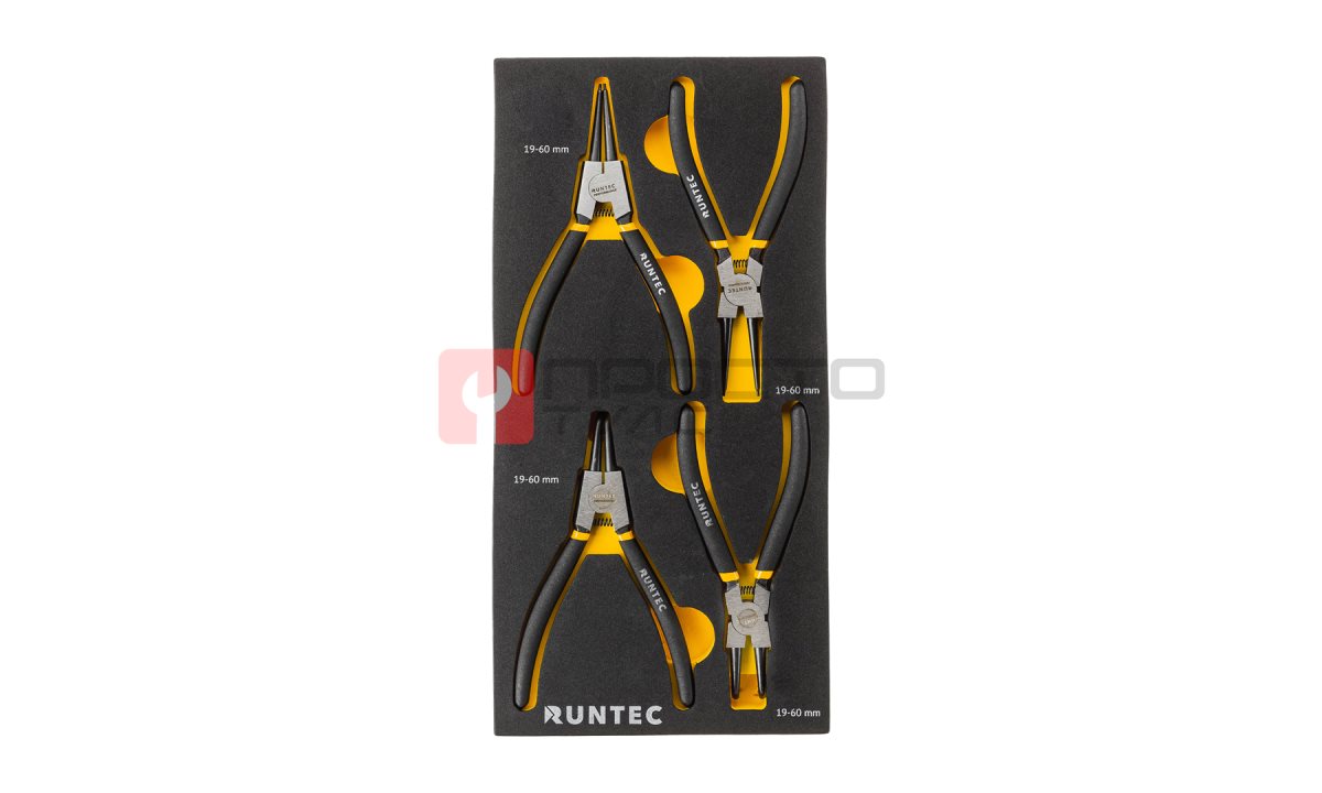  RUNTEC RT-SRP1E4F Набор съемников стопорных колец RUNTEC CrV 180 мм в ложементе EVA, 4 предмета (1)