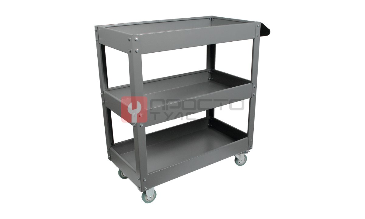  GARWIN INDUSTRIAL 001060-7011 Тележка с тремя открытыми полками, серая (0)