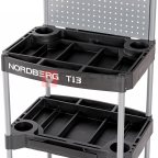 Тележка инструментальная, 3 пластиковые полки, с перфорацией NORDBERG T13 (2)