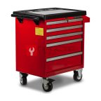  Licota AWX-2602R-N-R-ST Тележка инструментальная c карманом, cо столешницей, 5 полок, красная мни (1)