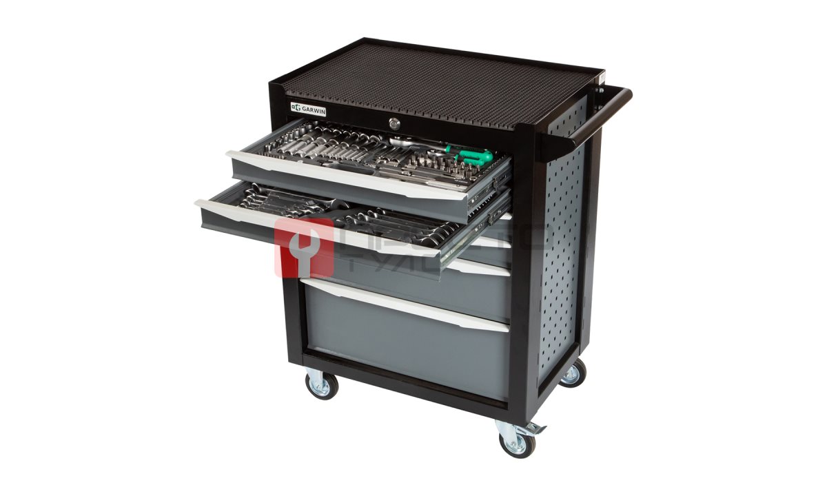  GARWIN PRO EQ-000012 Тележка инструментальная Standart 6 полок, с комплектом инструмента в разборном кейсе, 169 пр. (0)