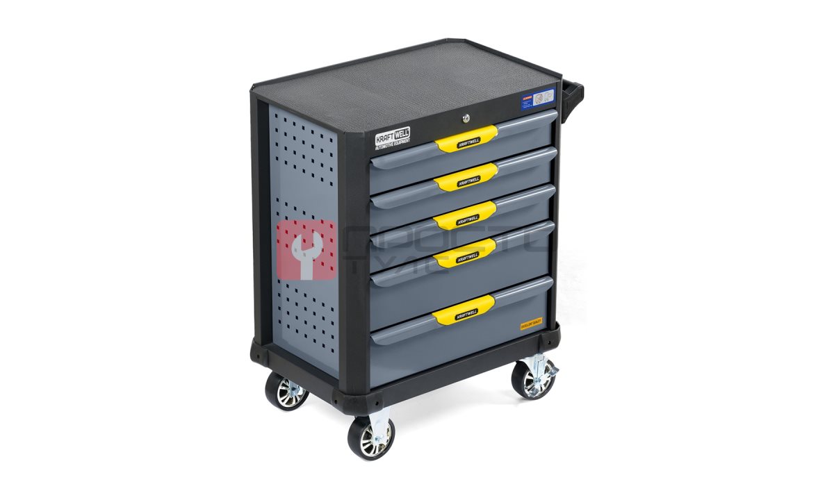  KraftWell KRW-TTG+SET157 Тележка профессиональная с 5 ящиками+инструмент 157 предметов (0)