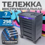  OPT-717P Тележка инструментальная, 7 полок с набором инструментов, пластиковая столешница мни (0)