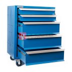  Тележка инструментальная Rossvik Т05-5015, 5 выдвижных ящиков, ц/замок,670х450х930h (2)