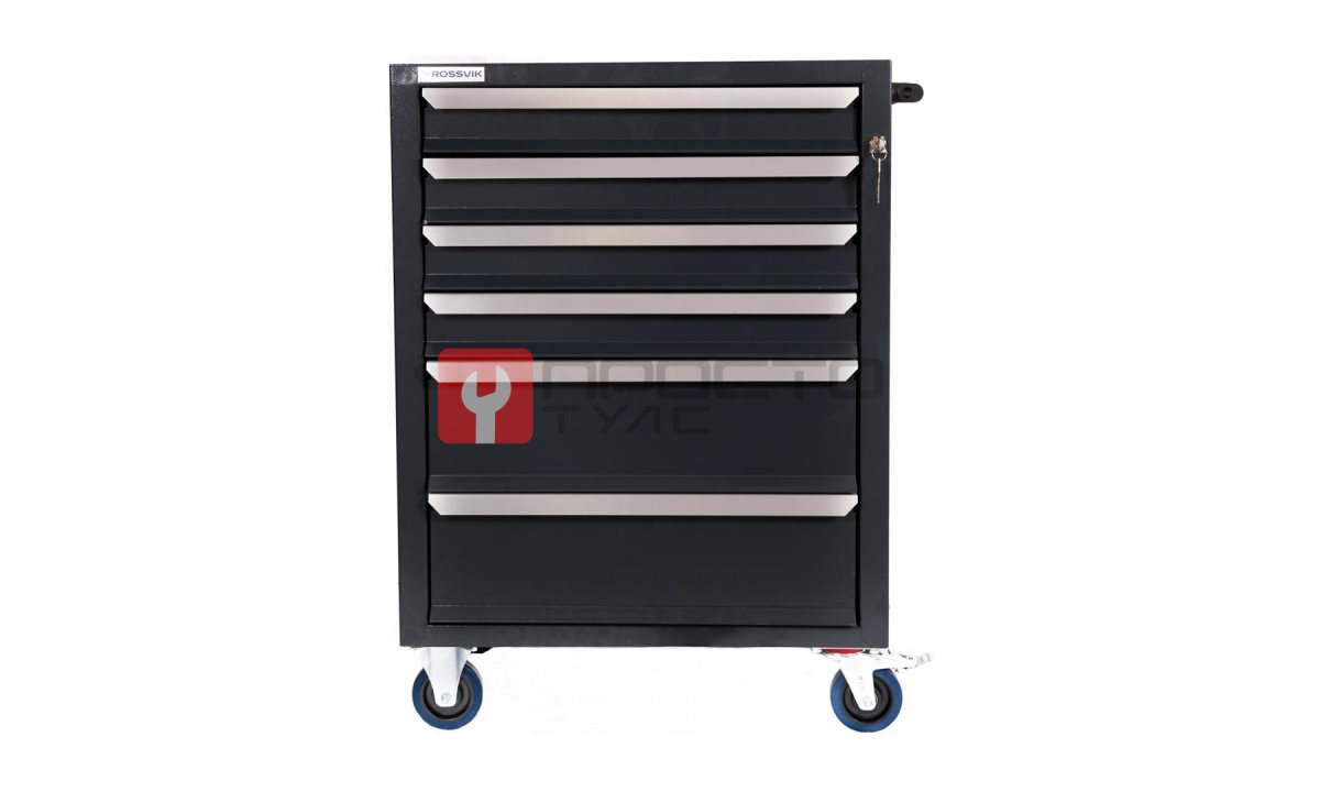  Тележка инструментальная Rossvik T06-7016, 6 выдвижных ящиков, ц/замок, 670*450*930hмм (0)