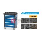 Тележка NORDBERG T6N(B) 6 выдвижных ящиков + комплект инструментов TOLSEN BOXER: 12 ложементов, 157 предметов мни (0)