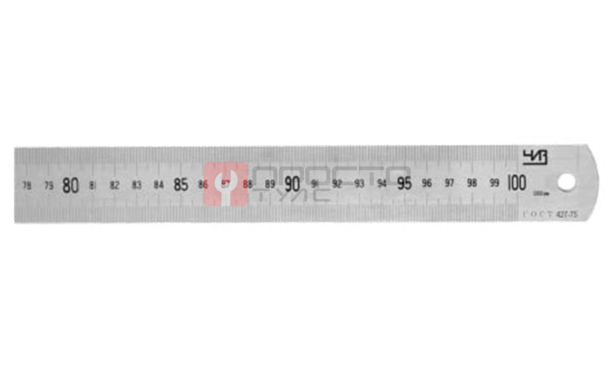  Линейка измерительная металлическая 1000 мм СТИЗ (b-40мм), 132286 (0)