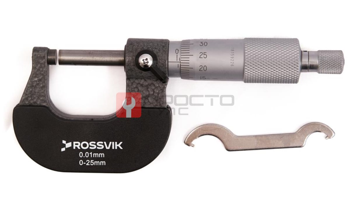  Микрометр ROSSVIK 0-25мм (0)