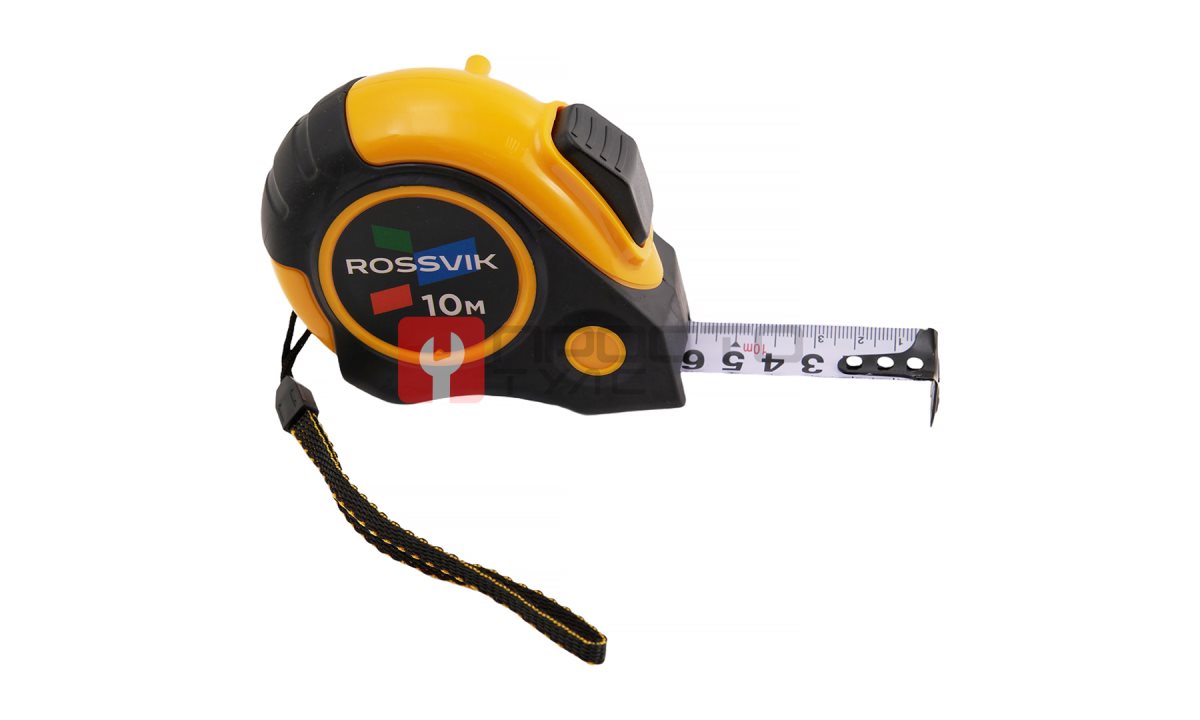  Рулетка измерительная ROSSVIK RMT2510, 10м*25мм, автостоп, магнит, обрезиненый корпус (0)
