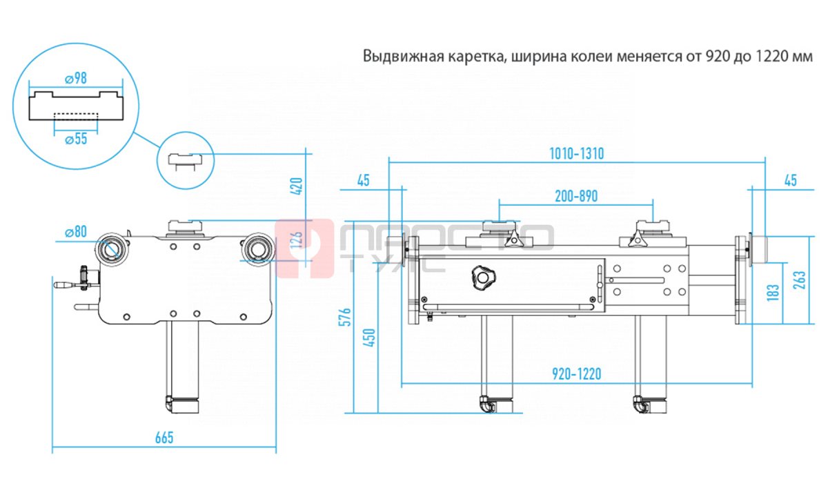  Домкрат пневмогидравлический ямный двухштоковый (канавный подъемник), 20 т NORDBERG N502T (1)