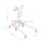  Стенд для ремонта двигателя с редуктором складной, 500 кг NORDBERG N30091R мни (1)