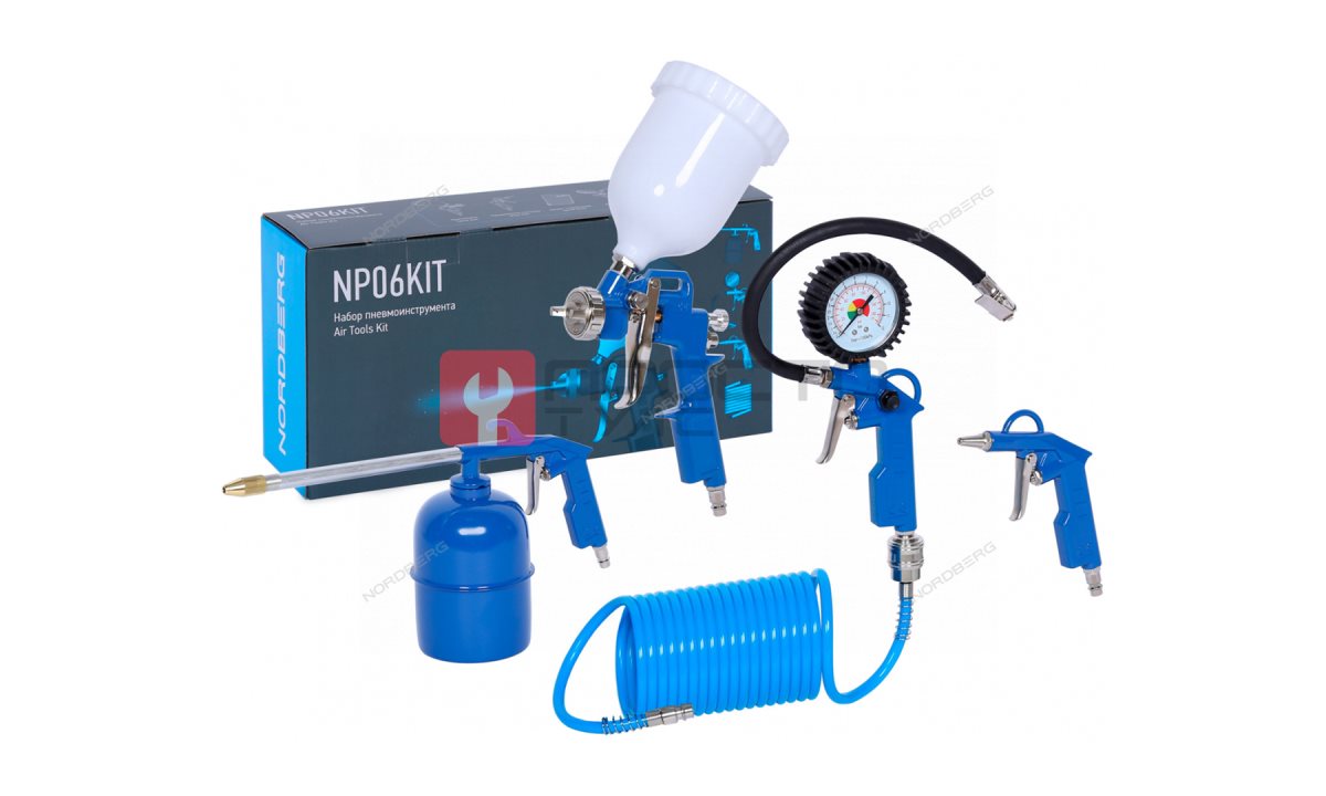  Набор пневмоинструментов, 5 предметов NORDBERG NP06KIT (0)