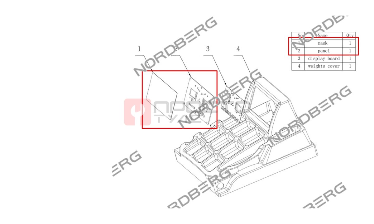  Клавиатура для 4523 NORDBERG 4523#M+P (1)