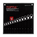  Набор ключей комбинированных трещоточных 8-19 мм, 12 предметов на полотне TOPTUL GPAQ1202 мни (0)