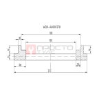  WDK-A6000378  Фланец для колес, диаметр 233 мм для вала 36 мм (2)