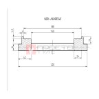  WDK-A6008540/6000378  Фланец для колес, диаметр 225 мм для вала 36 мм (2)