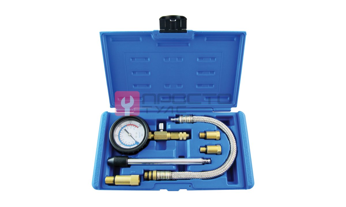  Licota ATP-2206 Компрессометр бензиновый c гибкой и жесткой насадкой, M10*1, M12*1, M14*1 (0)
