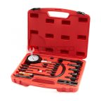 ST108 Компрессометр для дизельных ДВС с адаптерами, 0-1000PSI (0-70бар), 17 предметов фото