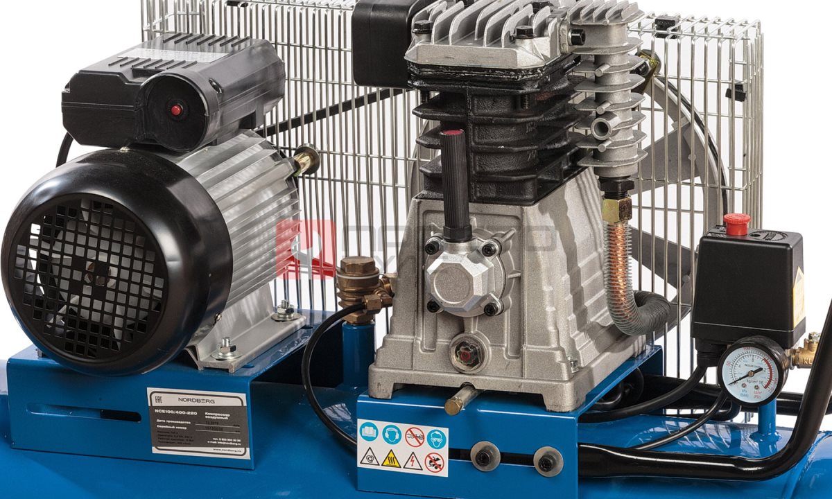  Компрессор поршневой с ременным приводом, объем 100 л NORDBERG ECO NCE100/400-220 (1)