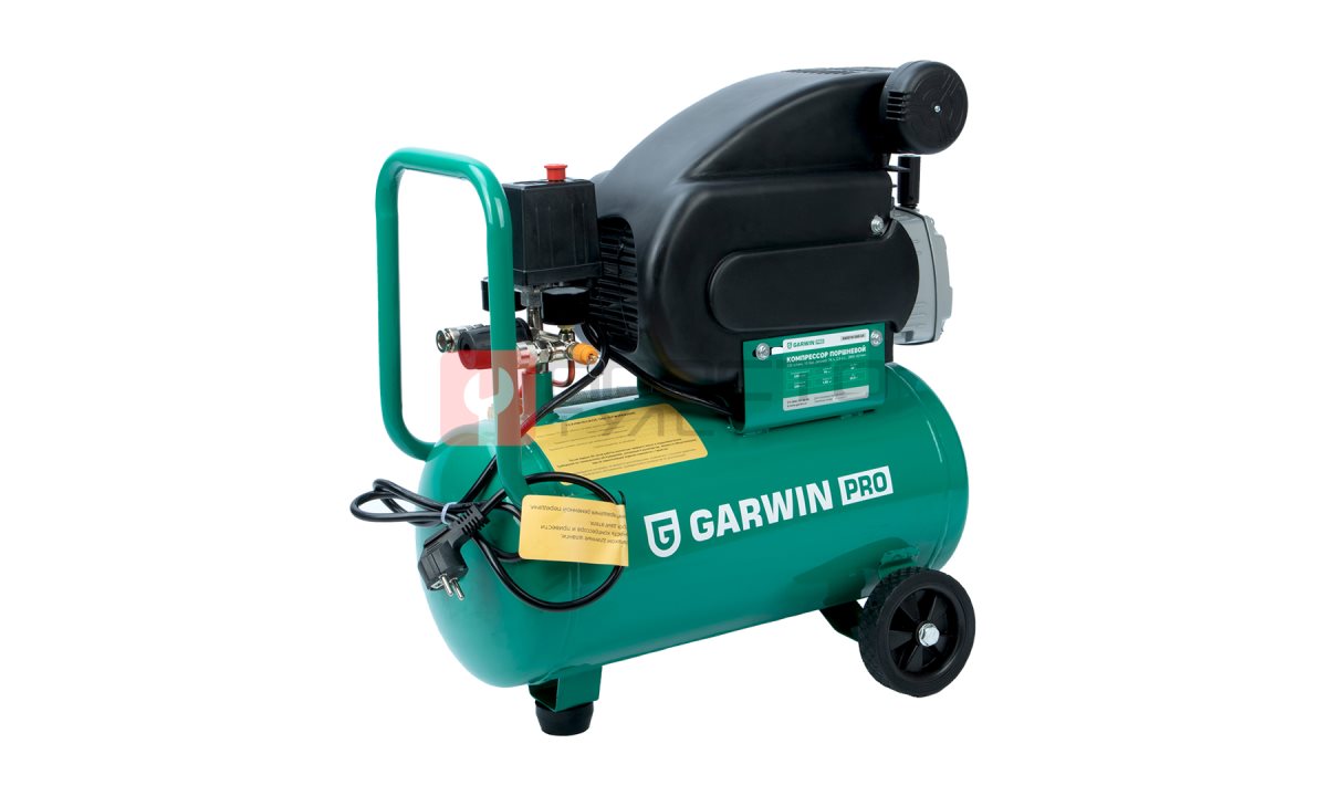  GARWIN PRO 840210-200-24 Компрессор поршневой 230 л/мин, 10 бар, ресивер 24 л, 2,5 л.с., 2850 об/мин (0)