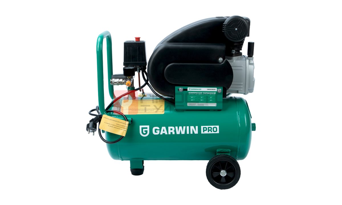  GARWIN PRO 840210-200-24 Компрессор поршневой 230 л/мин, 10 бар, ресивер 24 л, 2,5 л.с., 2850 об/мин (1)